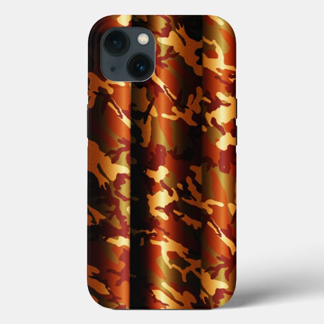 3D Stylish Bronze Woodland Camo Case-Mate iPhone Case (Back)
