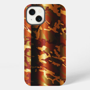 3D Stylish Bronze Woodland Camo iPhone Case