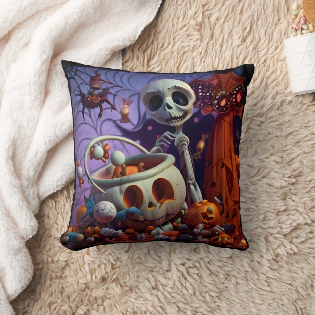 3D Sugar Skull  Cushion (Blanket)