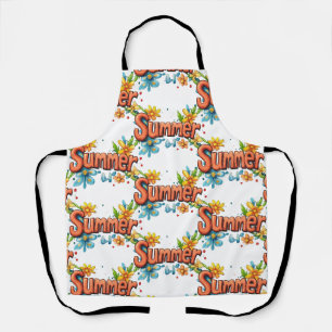 3d Summer Text Apron