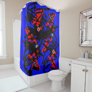 3D SUPER ABSTRACT SHOWER CURTAIN! CURTAIN