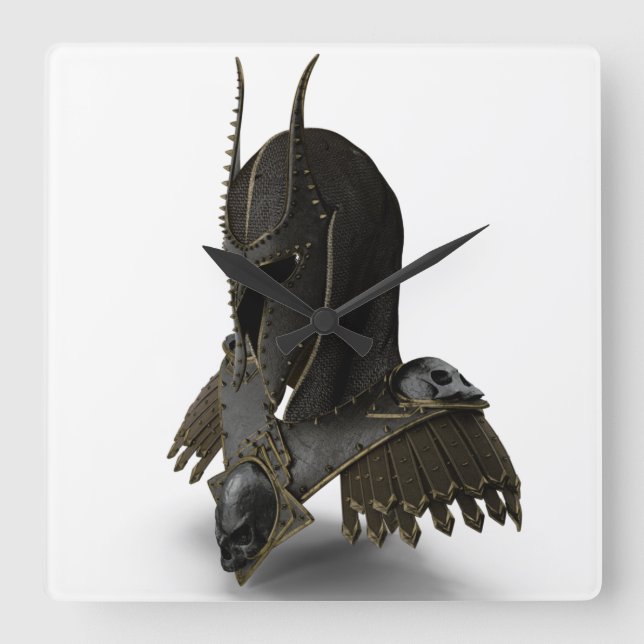 3D Tech Square Wall Clock (Front)
