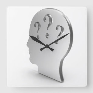 3D Tech Square Wall Clock