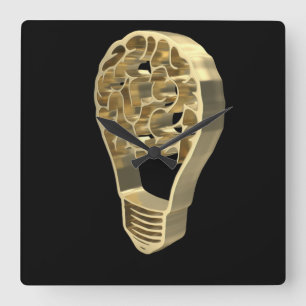3D Tech Square Wall Clock