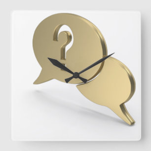 3D Tech Square Wall Clock