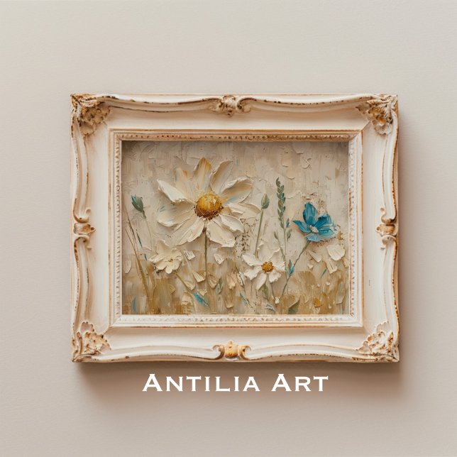 3D Textured Wildflowers Painting Spring Flowers Poster (Creator Uploaded)