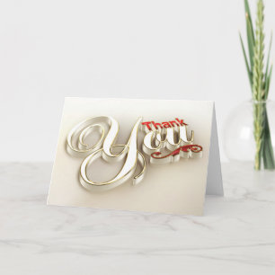 3D Thank You Card