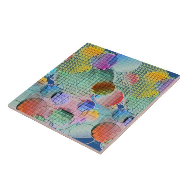 3D Tiled Abstract Ceramic Tile (Side)