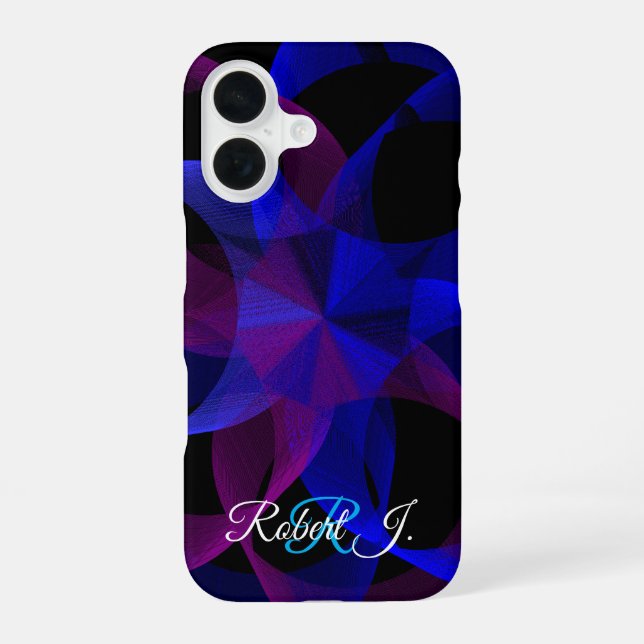 3D To 2D Geometric Cylinder iPhone 16 Case (Back)