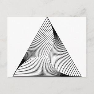 3d Triangle Optical Illusion Postcard