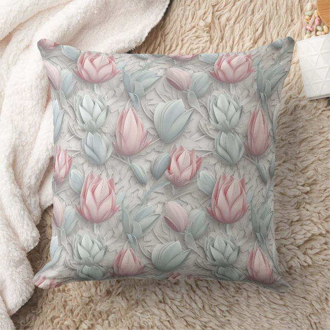 3d tulips  cushion (Blanket)