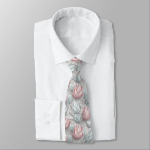 3d tulips tie