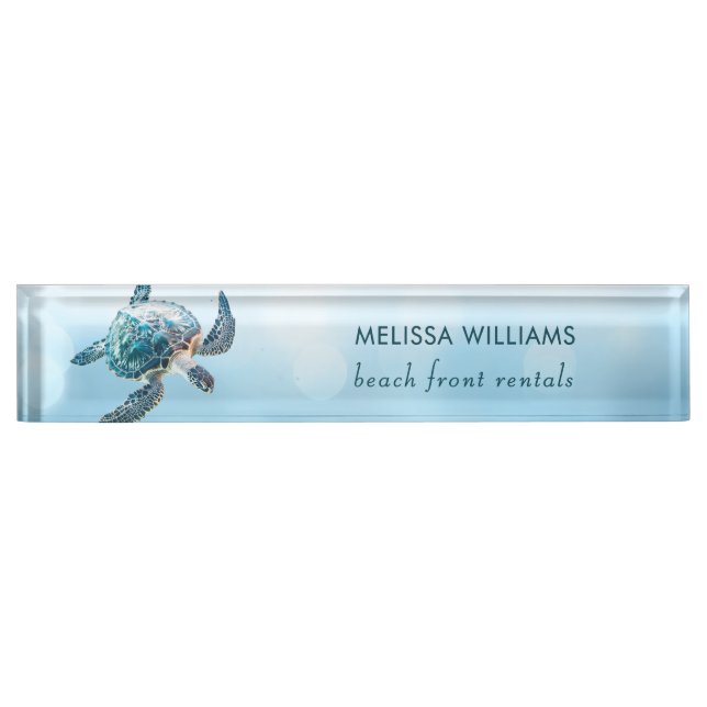 3D Turtle Beach Front Rentals  Nameplate (Front)