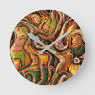 3d twist 02 round clock