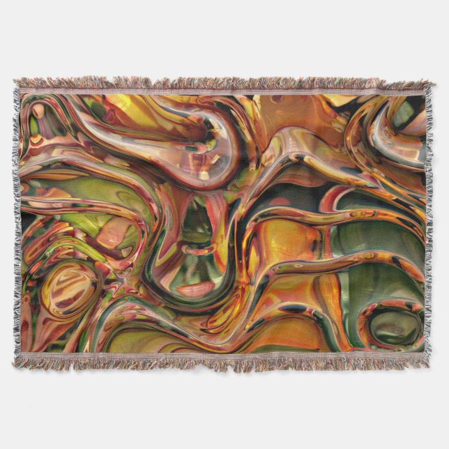 3d twist 02 throw blanket (Front)