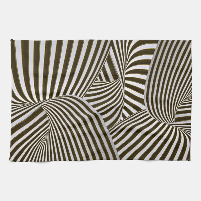 3D Twists Kitchen Towel (Horizontal)