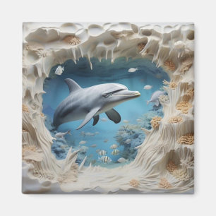 3D Underwater Dolphin Magnet
