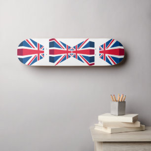 3D Union Jack, British flag Skateboard