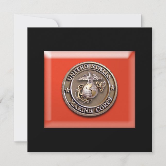 3D USMC Seal Customisable Card for Any Occassion! (Front)