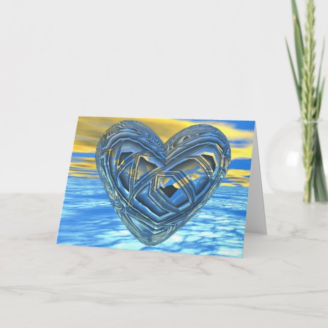 3D Valentine Heart Holiday Card (Front)