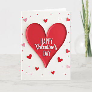 3D Valentines Day Heart Love Card