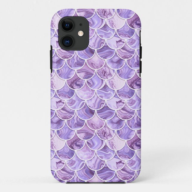 3d violet mermaid scales Case-Mate iPhone case (Back)
