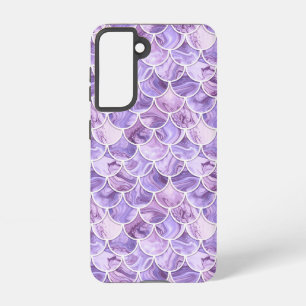3d violet mermaid scales samsung galaxy case