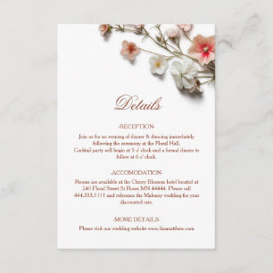 3D Wildflowers White Enclosure Card