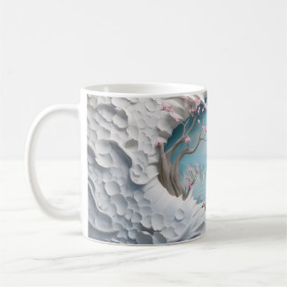 3D Winding River in a Forest Coffee Mug
