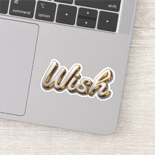 3d wish sticker 