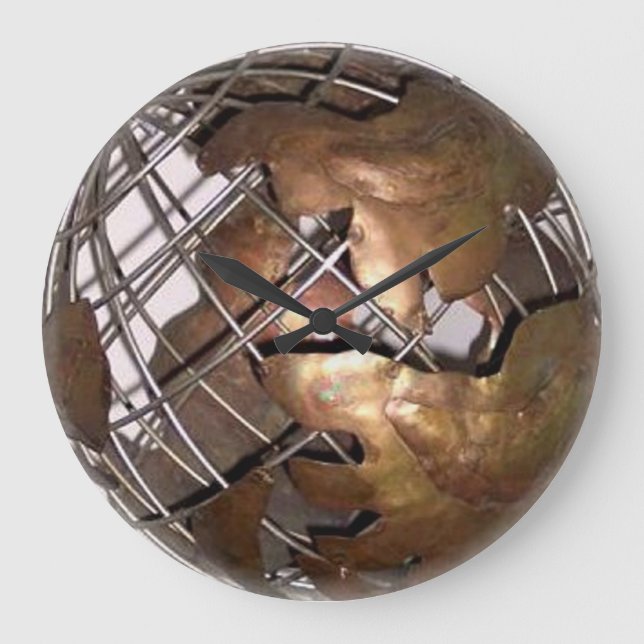 3D World Wall Clock (Front)
