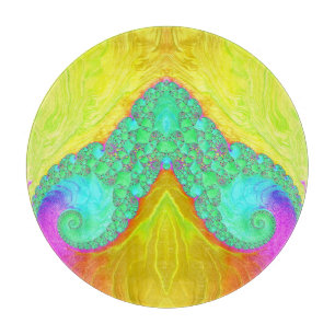 3D Yellow Green Pink original design Cutting Board