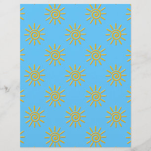 3D Yellow Sun Drawing Pattern