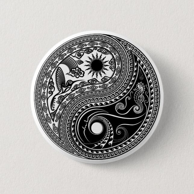 3D Yin & Yang Button (Front)