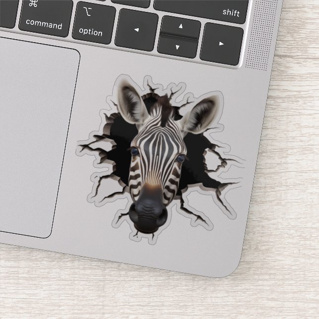 3D Zebra Wall Break Art – Realistic Safari (Detail)