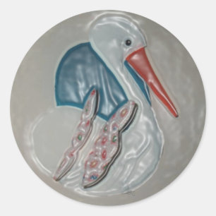 3Dimensional Stork Sticker