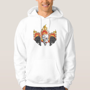 3flaming skulls copy hoodie