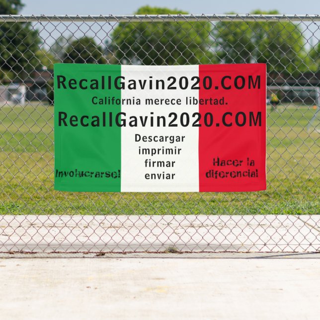 3ft x 5ft recallgavin2020 banner (Insitu)