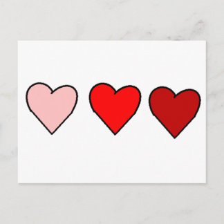 3hearts postcard