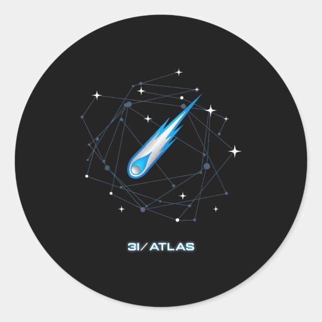 3i Atlas Interstellar Comet 2025 Space Astronomy  Classic Round Sticker (Front)