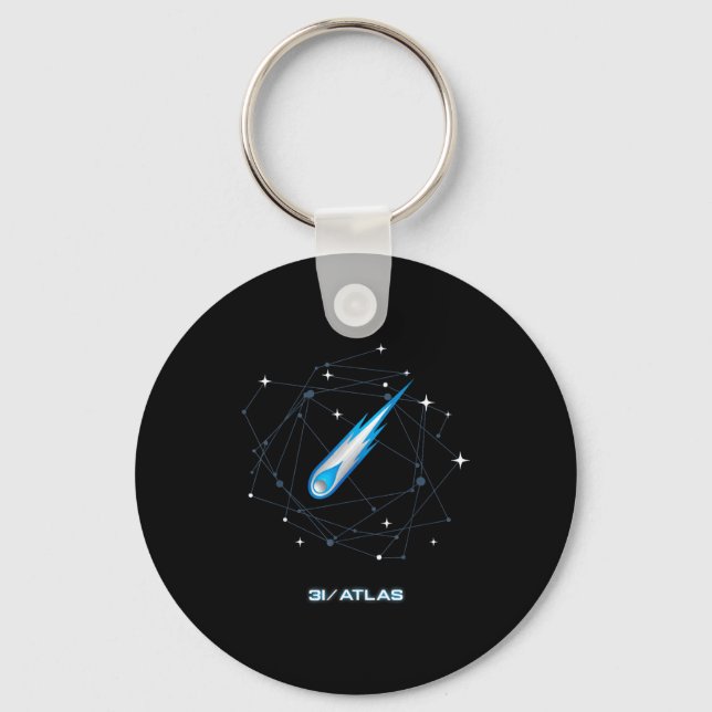 3i Atlas Interstellar Comet 2025 Space Astronomy  Key Ring (Front)