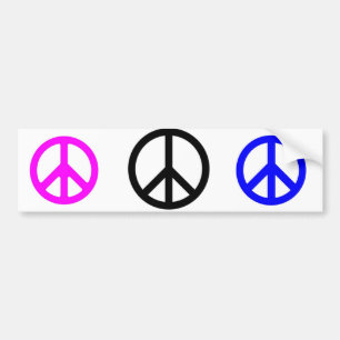 3peace signs bumper sticker