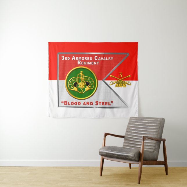 3rd ACR Armoured Cavalry Regiment “Brave Rifles” Tapestry (In Situ (Horizontal))