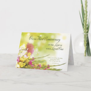 3rd Anniversary of Loss of Loved One’s Death Card