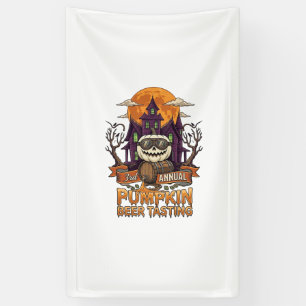 3rd Annual Pumpkin Beer Tasting Halloween Haunted Banner