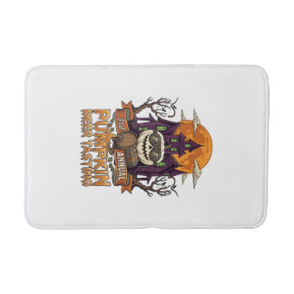 3rd Annual Pumpkin Beer Tasting Halloween Haunted  Bath Mat