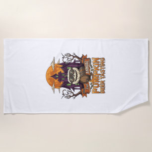 3rd Annual Pumpkin Beer Tasting Halloween Haunted Beach Towel