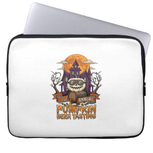 3rd Annual Pumpkin Beer Tasting Halloween Haunted Laptop Sleeve