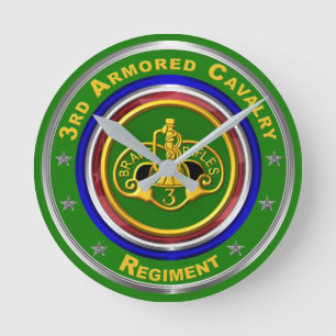 3rd Armoured Cavalry Keepsake Round Clock