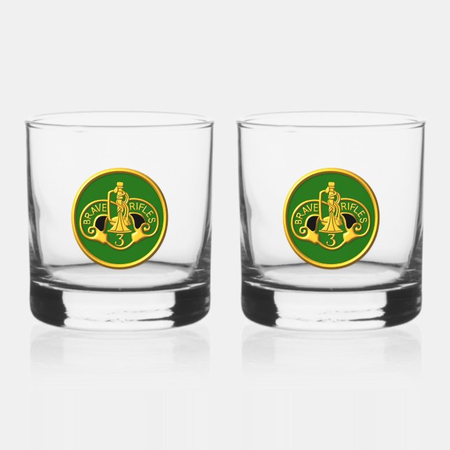 3rd Armoured Cavalry Regiment ACR Whiskey Glass (Front)